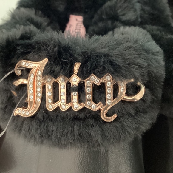 REDUCED Juicy Couture Women's Mule Clogs w/Luxurious Fur/Stylish Jewel Embellish - Picture 7 of 8